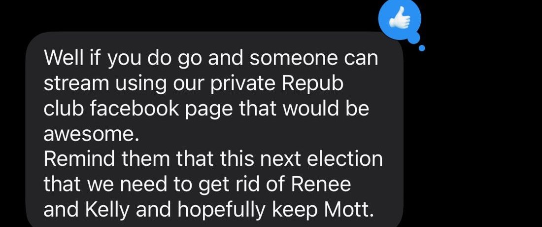His 2024 text about the private Republican club Facebook page
